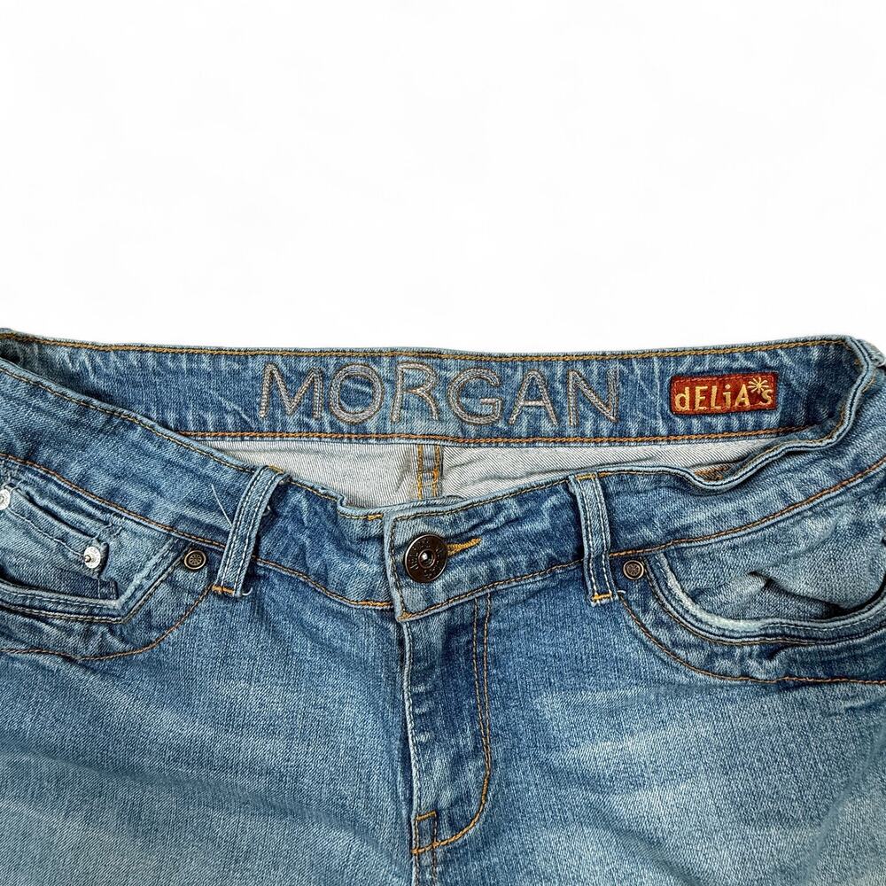y2k Delia's Morgan Crop Capri Jeans 13/14 32" Waist Vintage - Picture 4 of 5